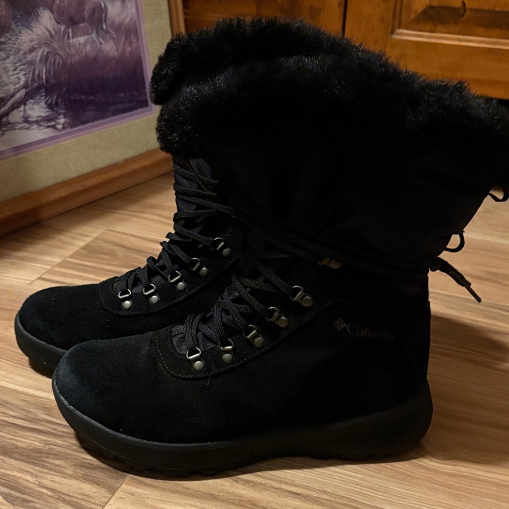 Columbia Black Women's Winter Boots with Fur Trim - Picture 7 of 7